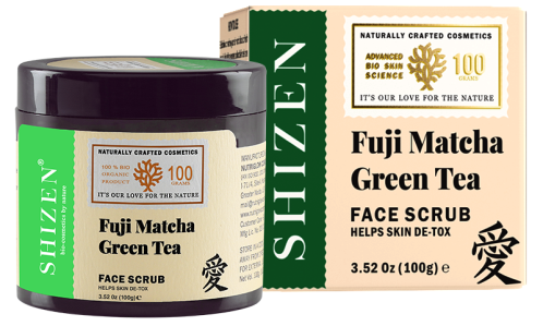 SHIZEN FUZI MATCHA GREEN TEA FACE SCRUB
