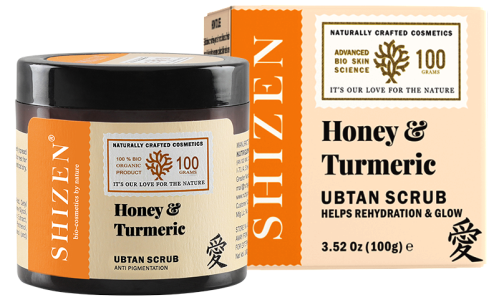 SHIZEN HONEY & TURMERIC UBTAN SCRUB